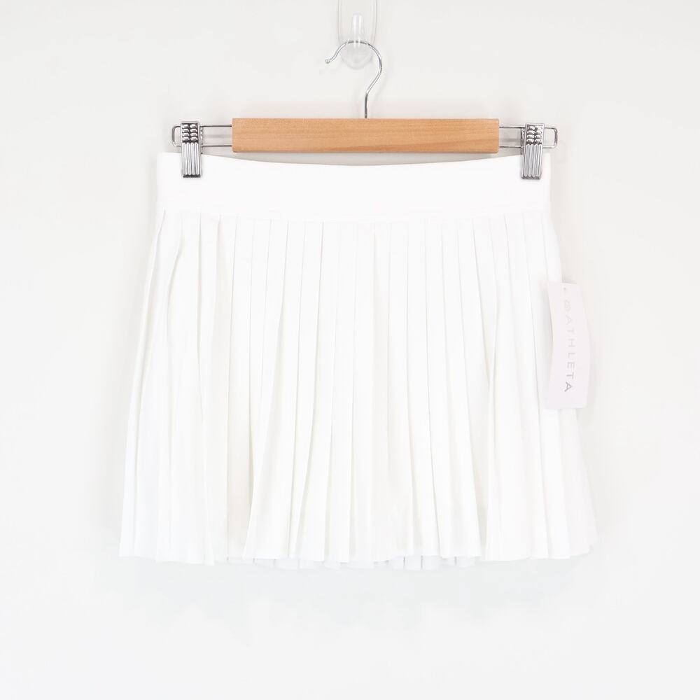 Athleta Match Point Pleated Skort White Size Small NWT Golf Pickleball Tennis - Picture 3 of 8